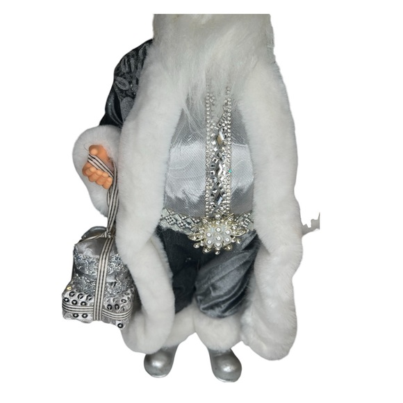 Windy Hill Collection France French Parisian Eiffel Tower 16" silver Santa Claus - Picture 4 of 5